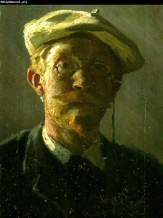 Self-Portrait 1889 by Peder Kroyer (1851-1909)  Location TBD